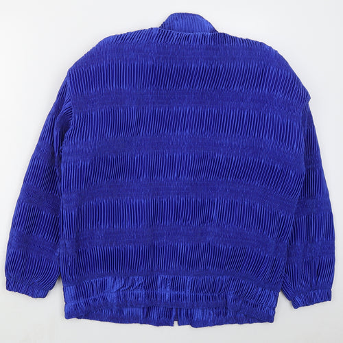 MD Model High Fashion Womens Blue   Jacket  Size L  Zip