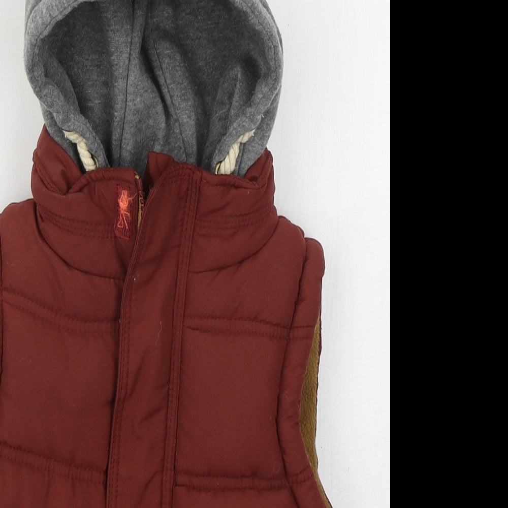 Primark Boys Red   Gilet Coat Size 3-4 Years  Zip