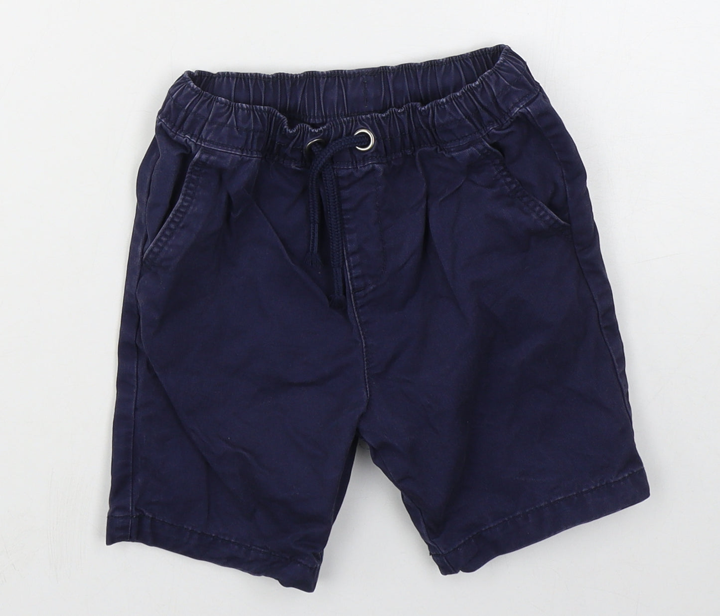 George Boys Blue  Cotton Bermuda Shorts Size 4-5 Years  Regular Drawstring