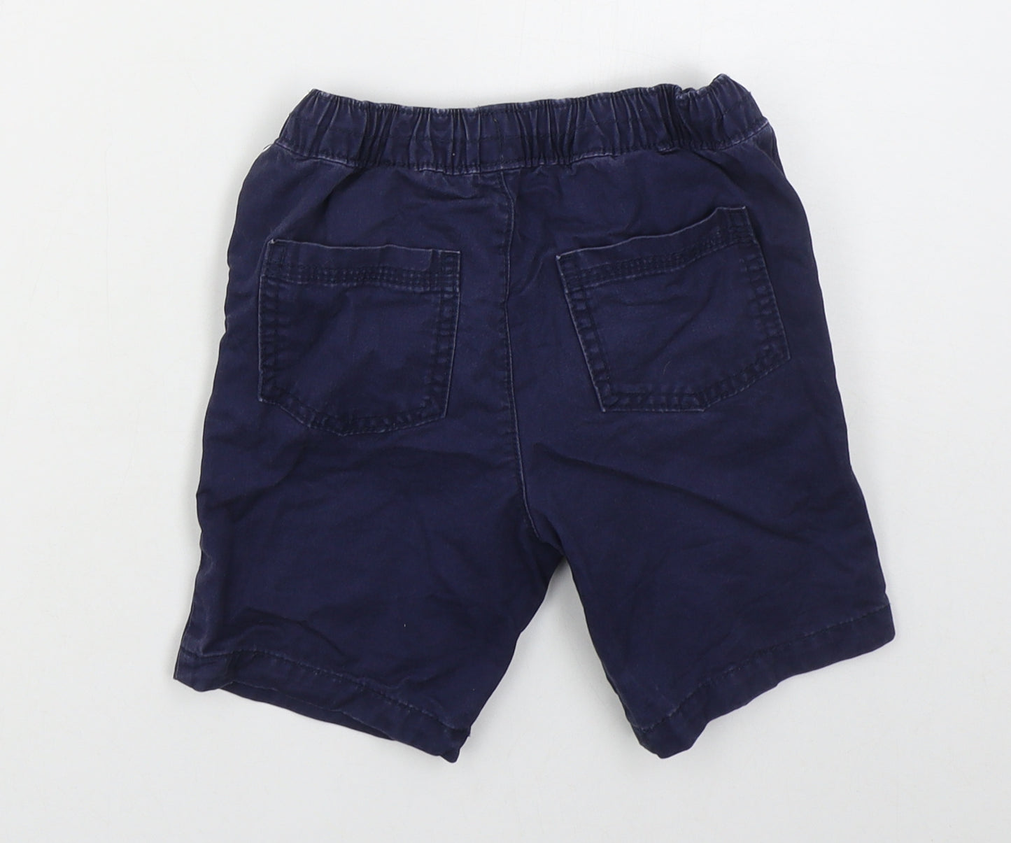 George Boys Blue  Cotton Bermuda Shorts Size 4-5 Years  Regular Drawstring