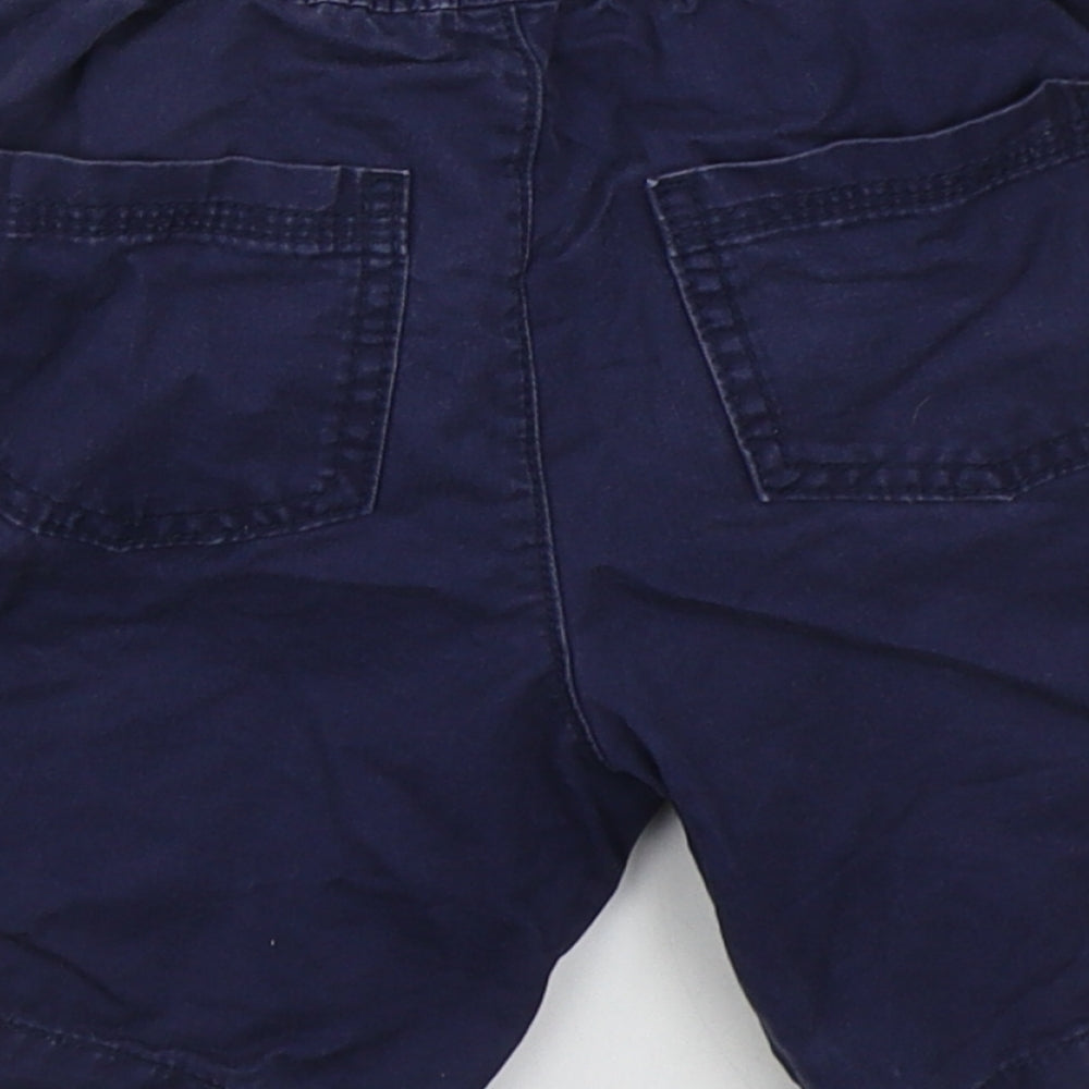 George Boys Blue  Cotton Bermuda Shorts Size 4-5 Years  Regular Drawstring