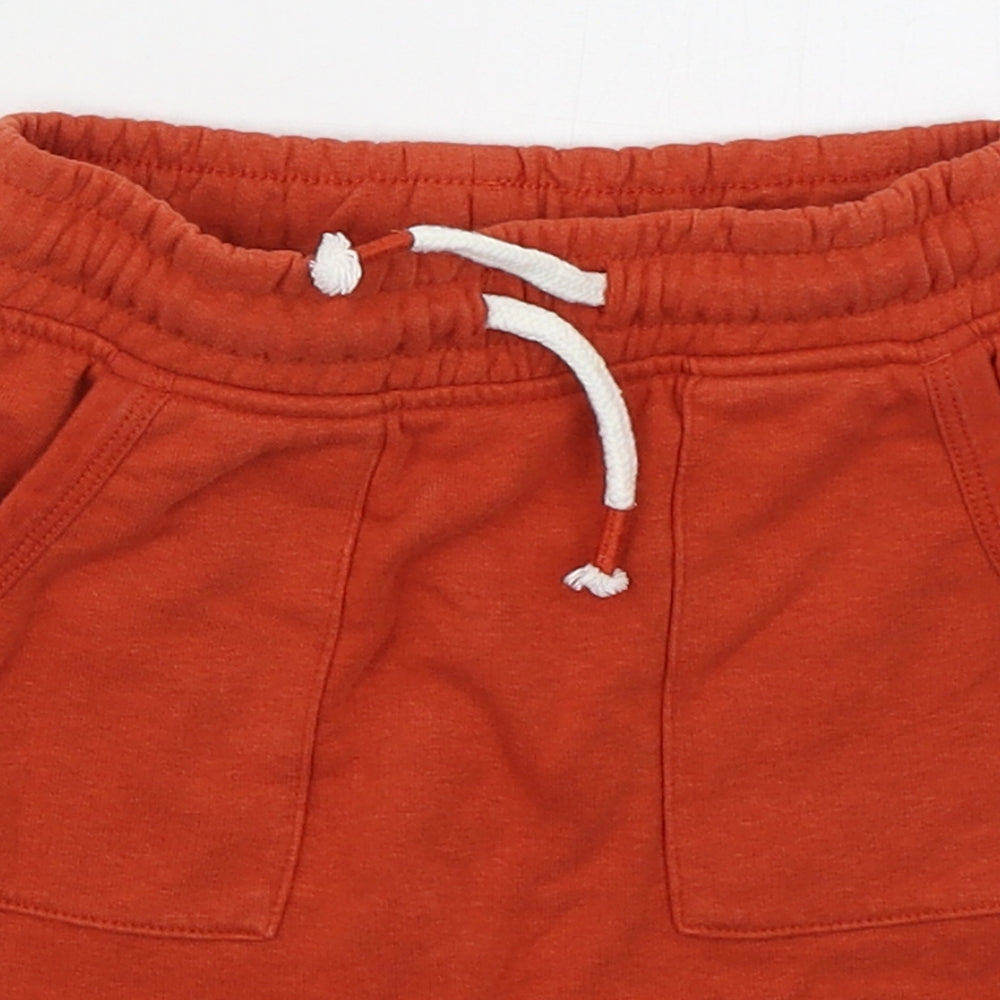 George Boys Orange  Cotton Sweat Shorts Size 4-5 Years  Regular Drawstring