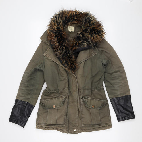 Papaya Womens Green   Parka Coat Size 10