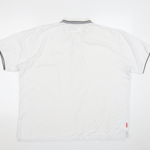 Slazenger Mens White  Polyester  Polo Size XL V-Neck  - XXL