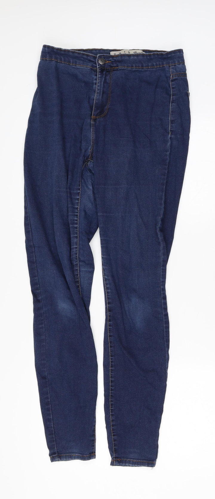 Denim & Co. Womens Blue  Cotton Tapered Jeans Size 10 L30 in Regular