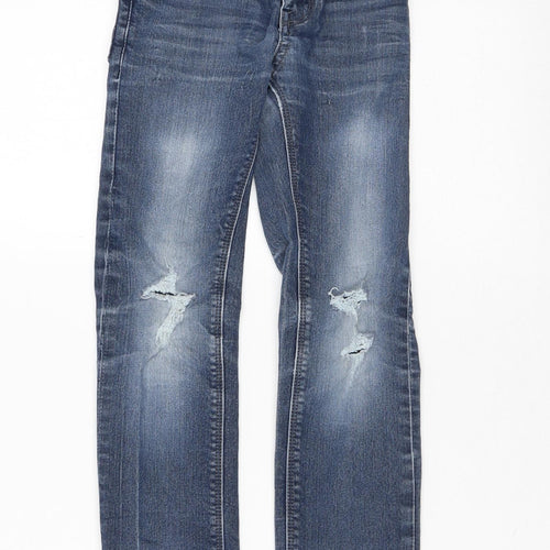 NEXT Girls Blue  Cotton Straight Jeans Size 6 Years  Regular