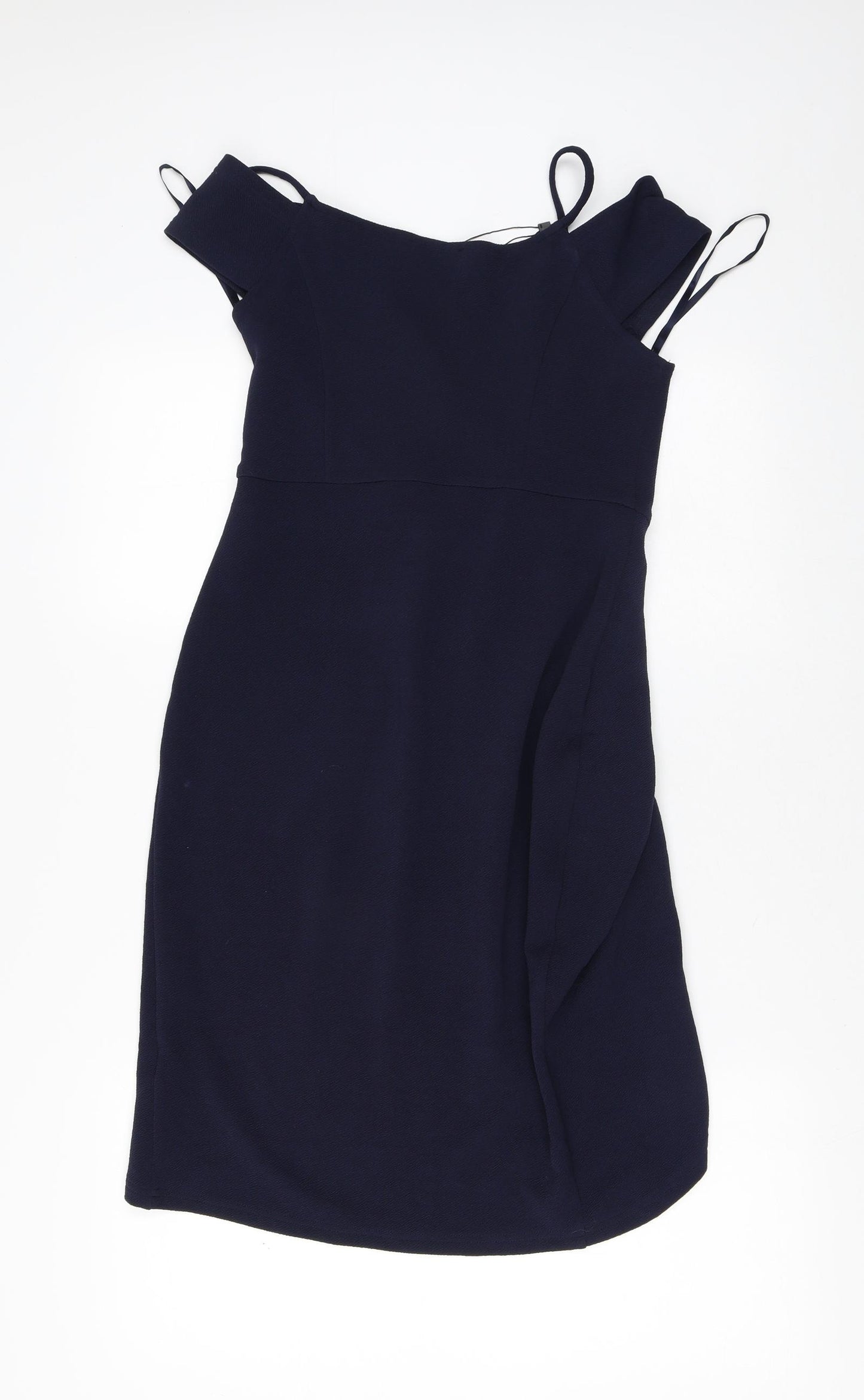 AX Paris Womens Blue  Polyester Pencil Dress  Size 10  V-Neck