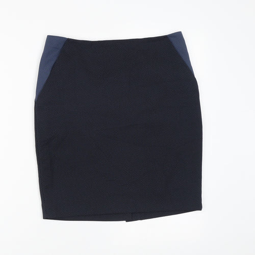 NEXT Womens Blue  Polyester Mini Skirt Size 8   Zip