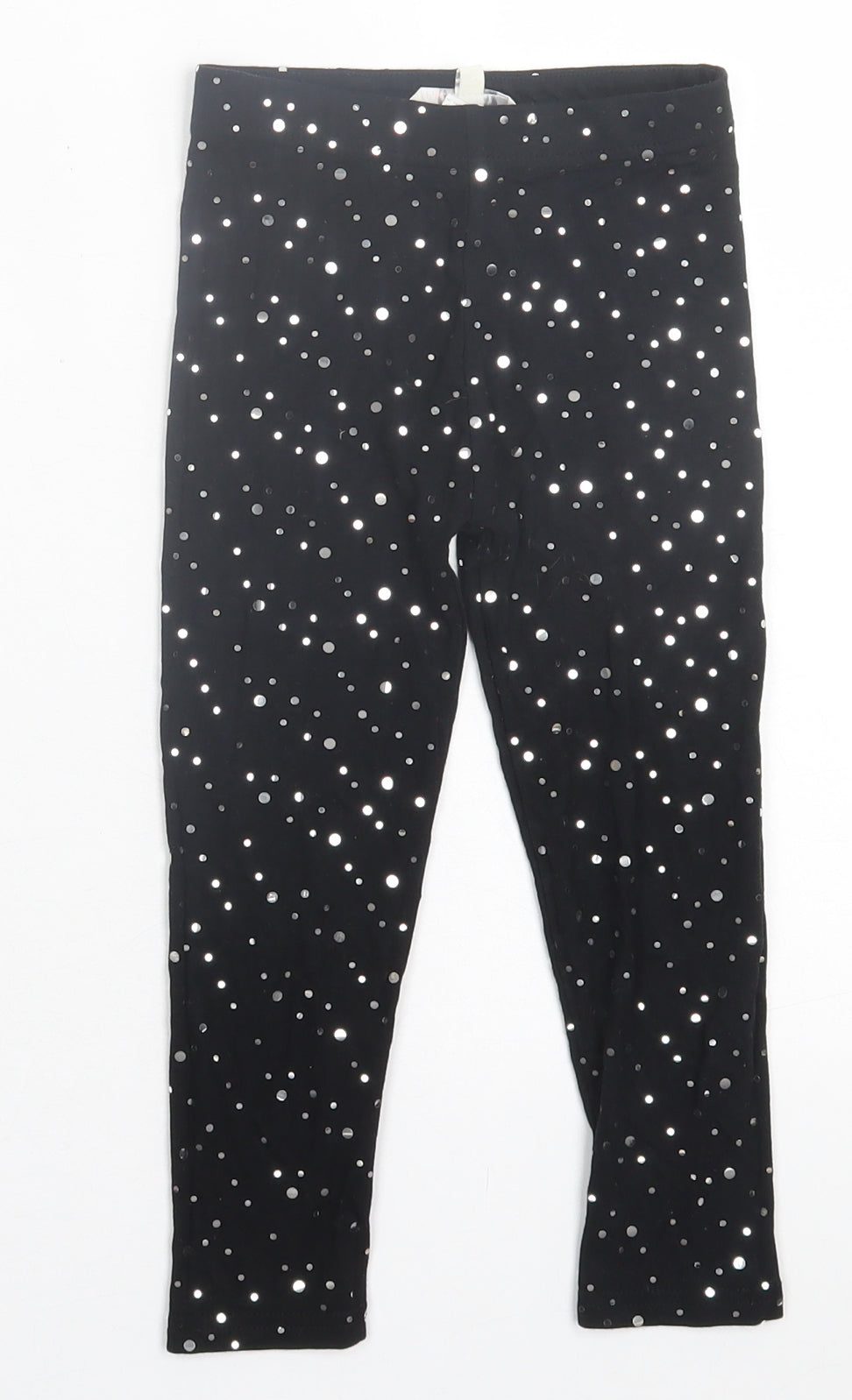 Evie Girls Black  Viscose Capri Trousers Size 3-4 Years  Regular Pullover