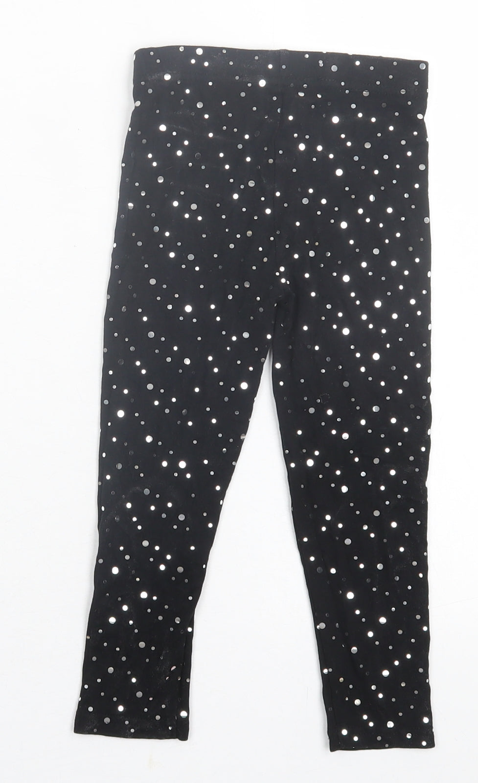 Evie Girls Black  Viscose Capri Trousers Size 3-4 Years  Regular Pullover