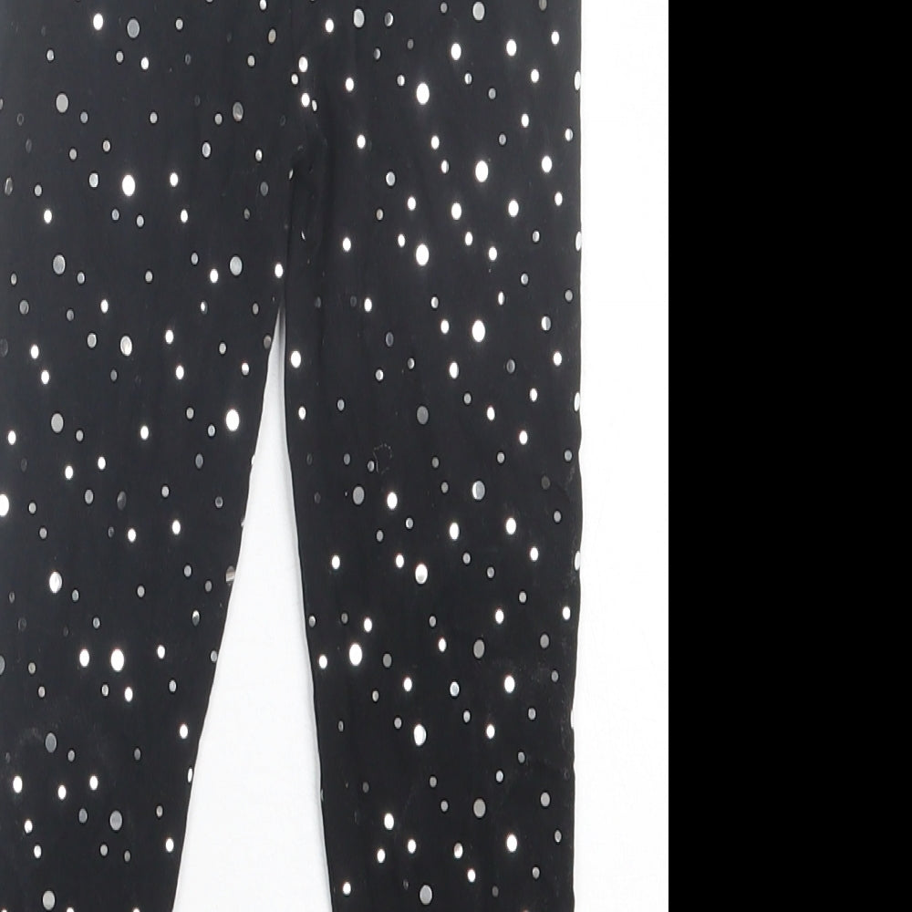 Evie Girls Black  Viscose Capri Trousers Size 3-4 Years  Regular Pullover