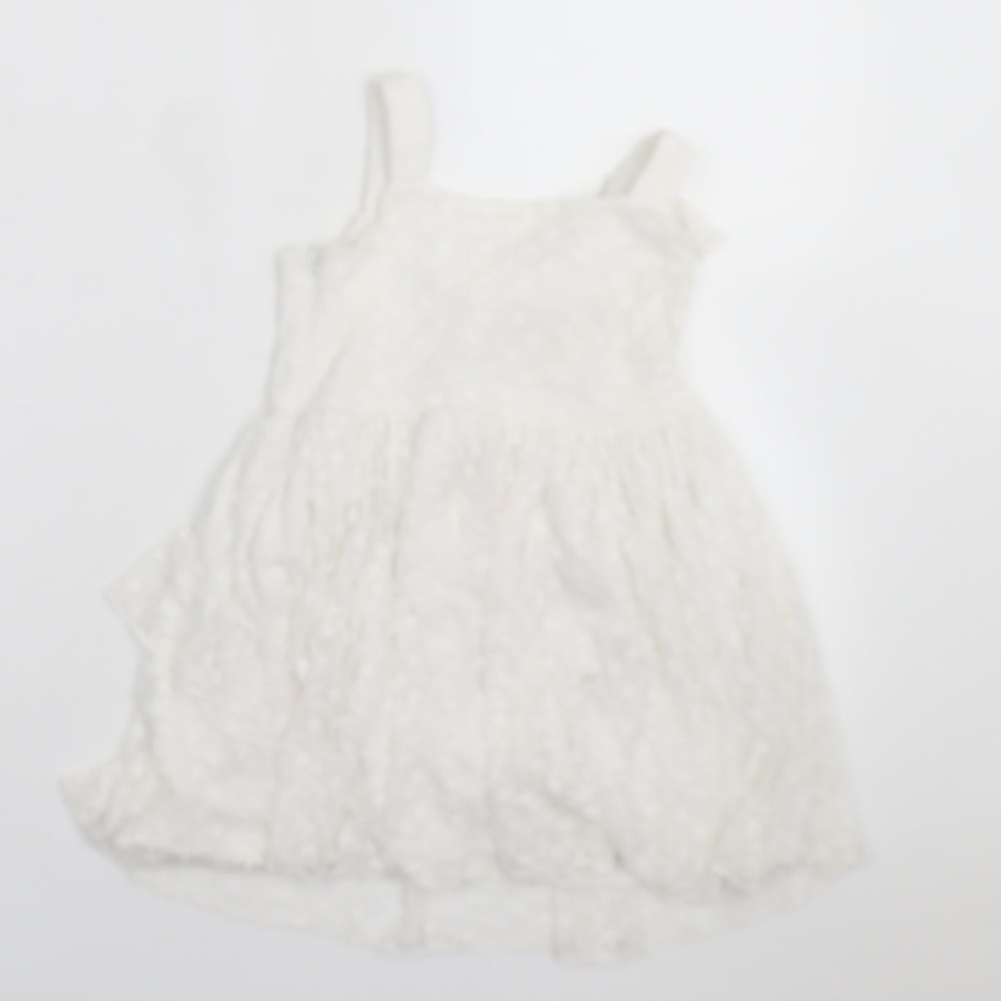 NEXT Girls White Floral Polyester A-Line  Size 4 Years  Square Neck Pullover