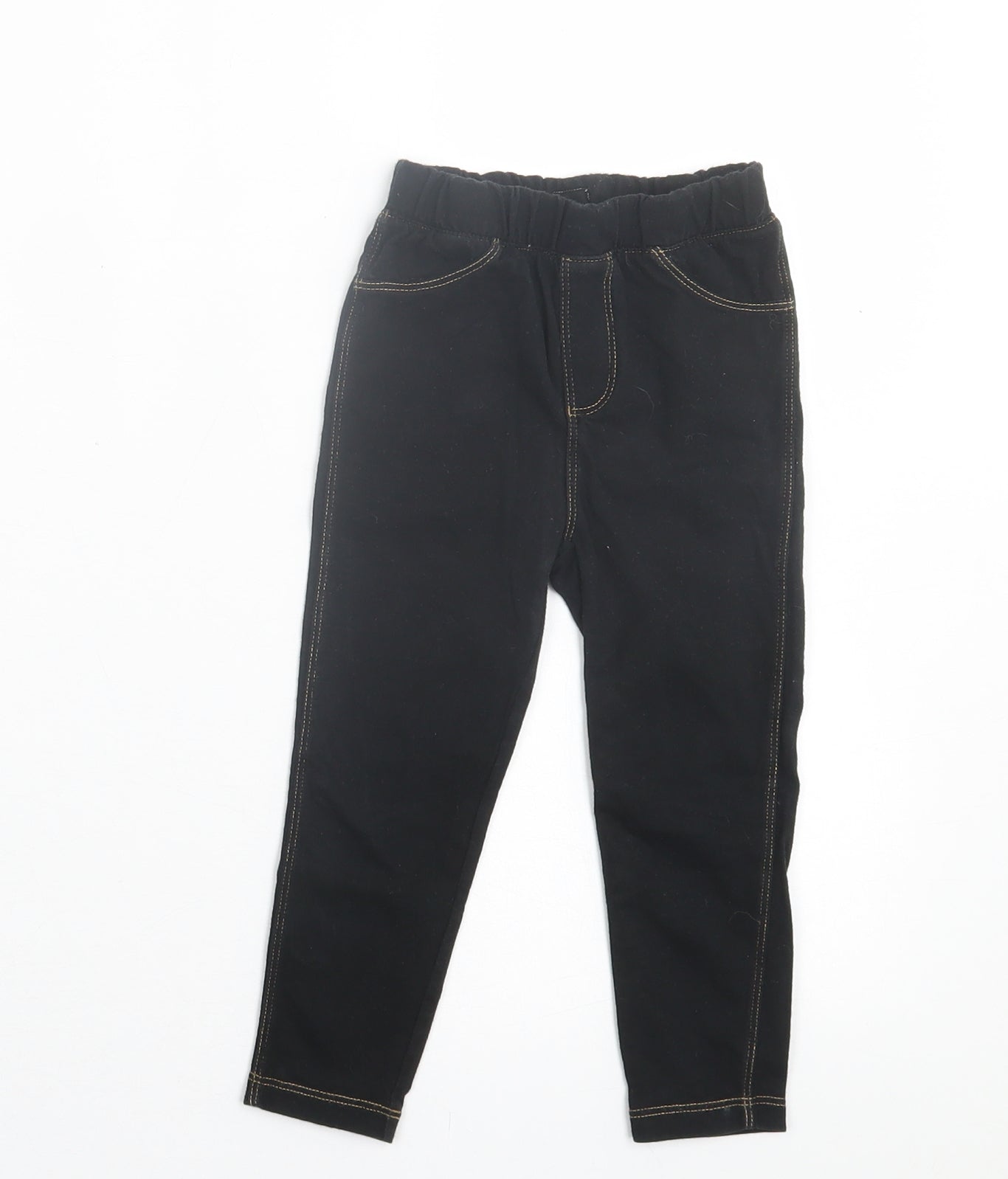 Gap Girls Black  Cotton Jegging Trousers Size 2 Years  Regular Pullover