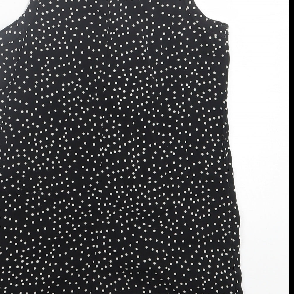 SheIn Girls Black Polka Dot Polyester Playsuit One-Piece Size 2-3 Years  Button