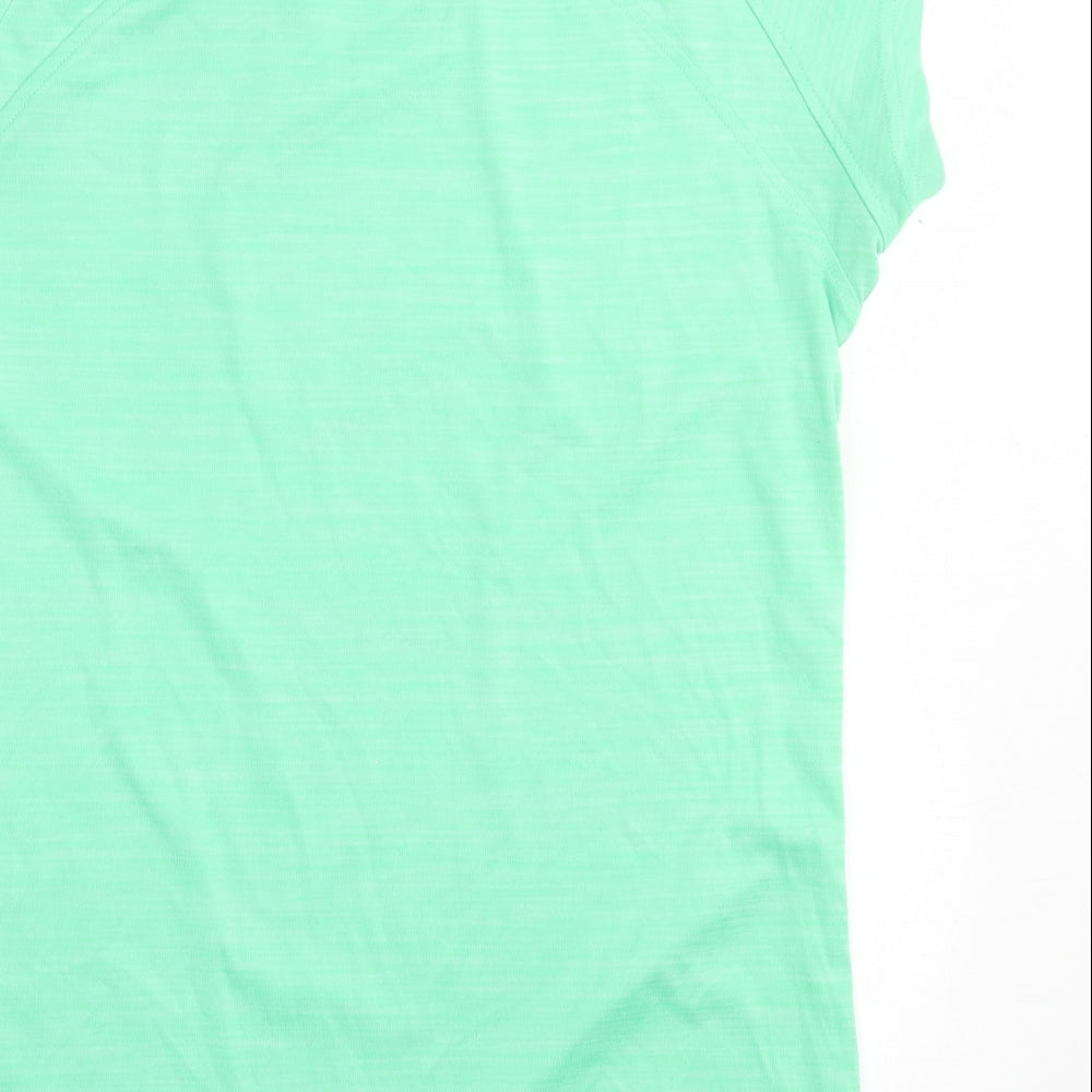 Oneills Womens Green  Polyester Basic T-Shirt Size 12 V-Neck Pullover