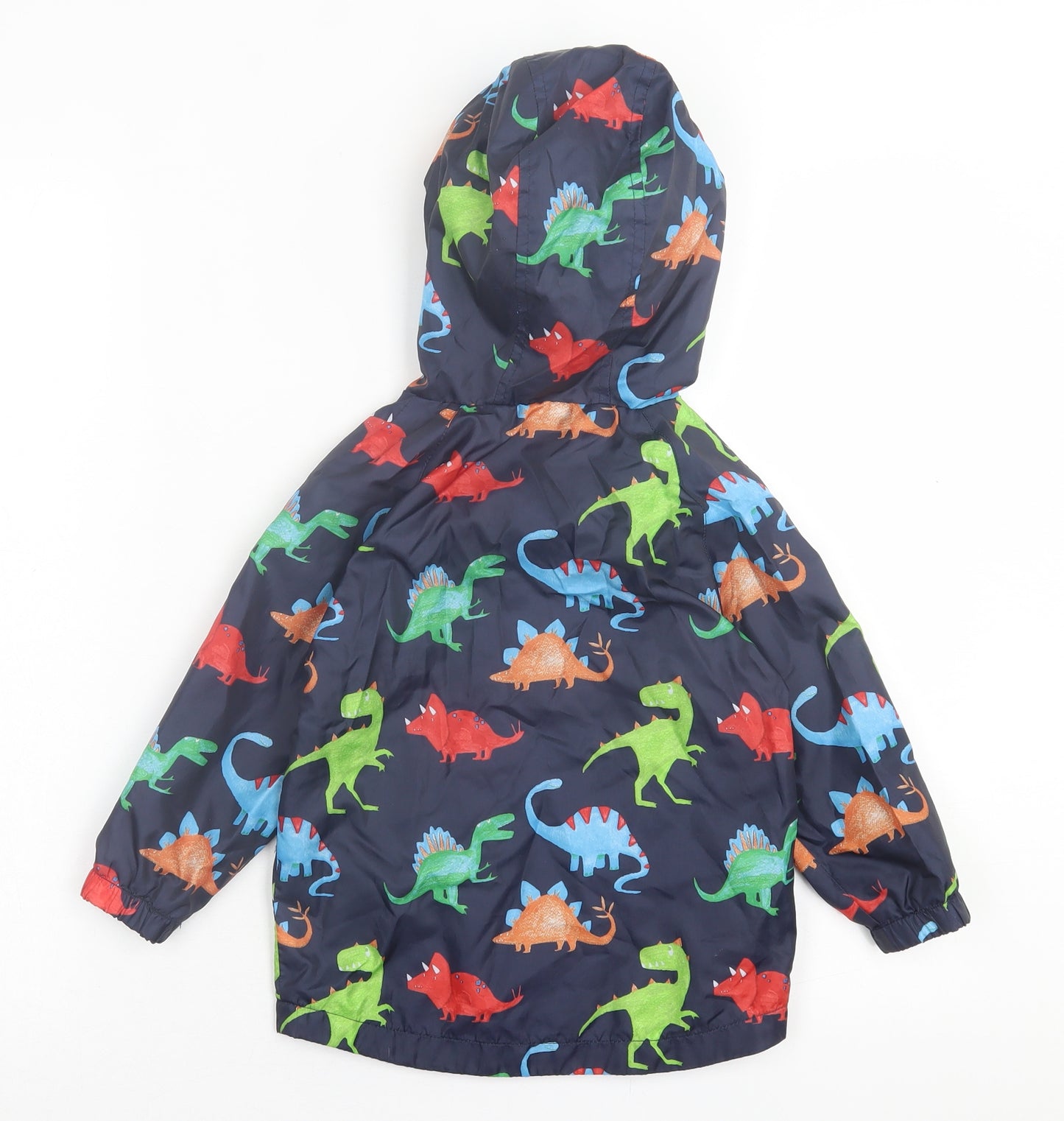 f&fq Boys Multicoloured Geometric  Basic Jacket Jacket Size 2-3 Years  Zip - Dinosaur print