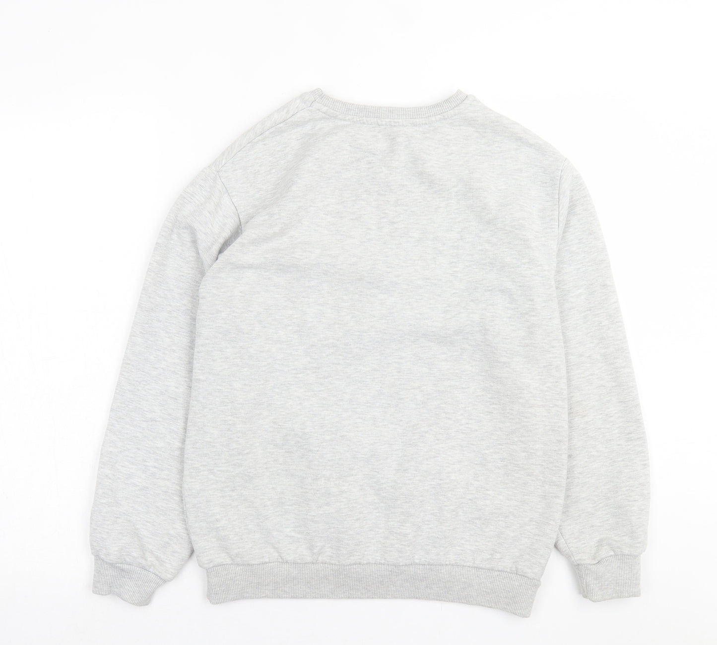 New Look Girls Grey  Cotton Pullover Sweatshirt Size 12-13 Years  Pullover