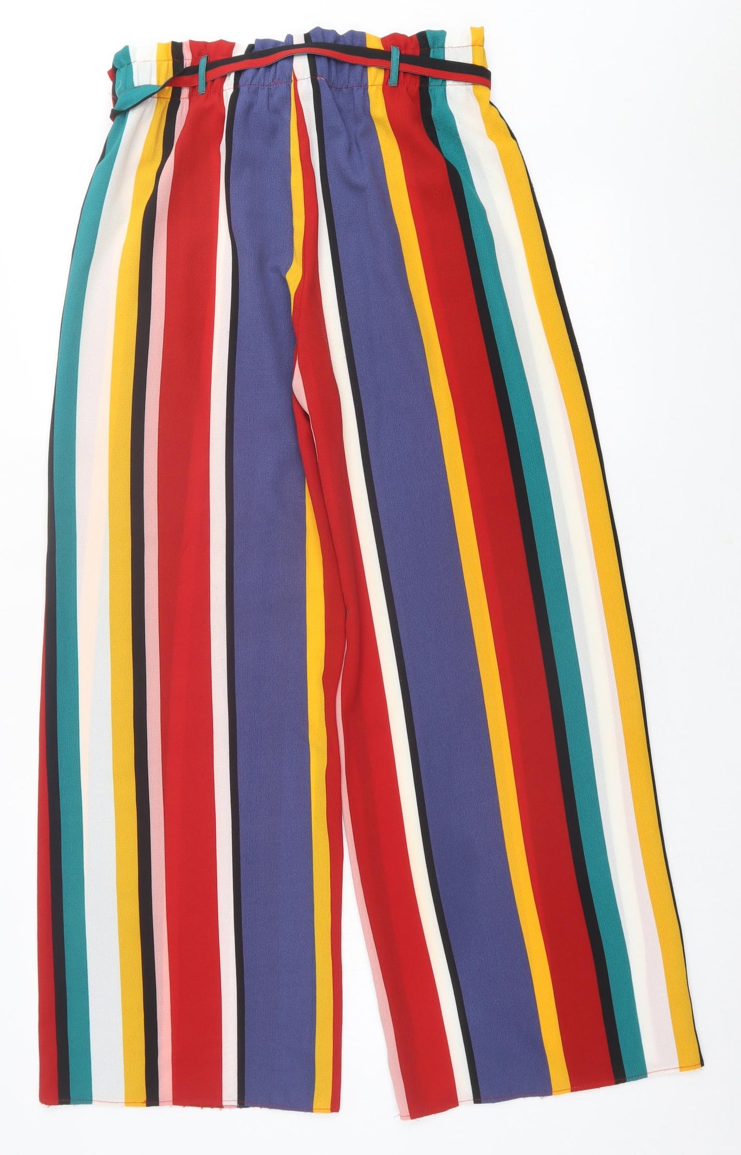 Papaya Womens Multicoloured Striped Polyester Trousers  Size 10 L30 in Regular