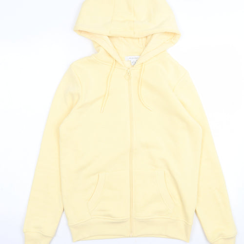 Primark Womens Yellow  Cotton Full Zip Hoodie Size XS  Zip