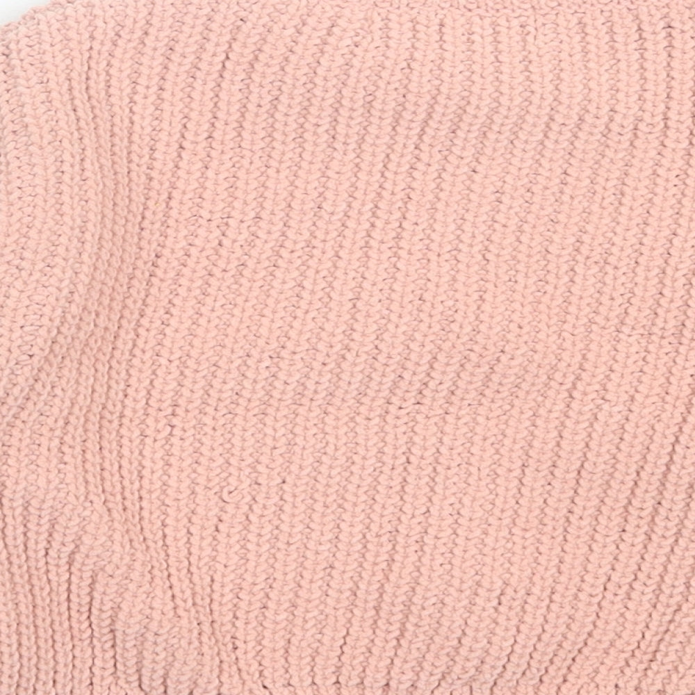 H&M Girls Pink Crew Neck  Polyester Pullover Jumper Size 2-3 Years  Pullover
