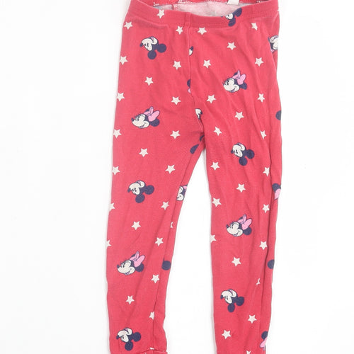 Gap Girls Red Geometric Cotton Capri Trousers Size 3 Years  Regular Pullover - Minnie Mouse