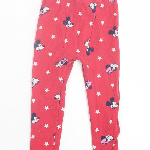 Gap Girls Red Geometric Cotton Capri Trousers Size 3 Years  Regular Pullover - Minnie Mouse