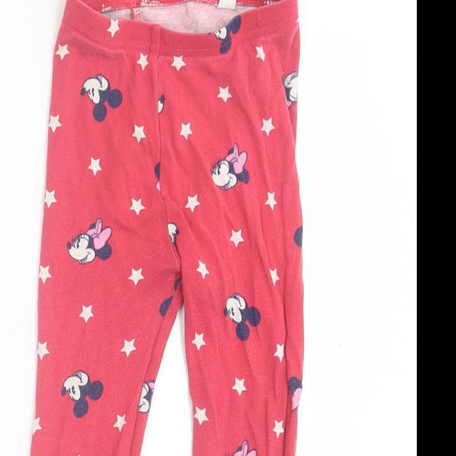 Gap Girls Red Geometric Cotton Capri Trousers Size 3 Years  Regular Pullover - Minnie Mouse