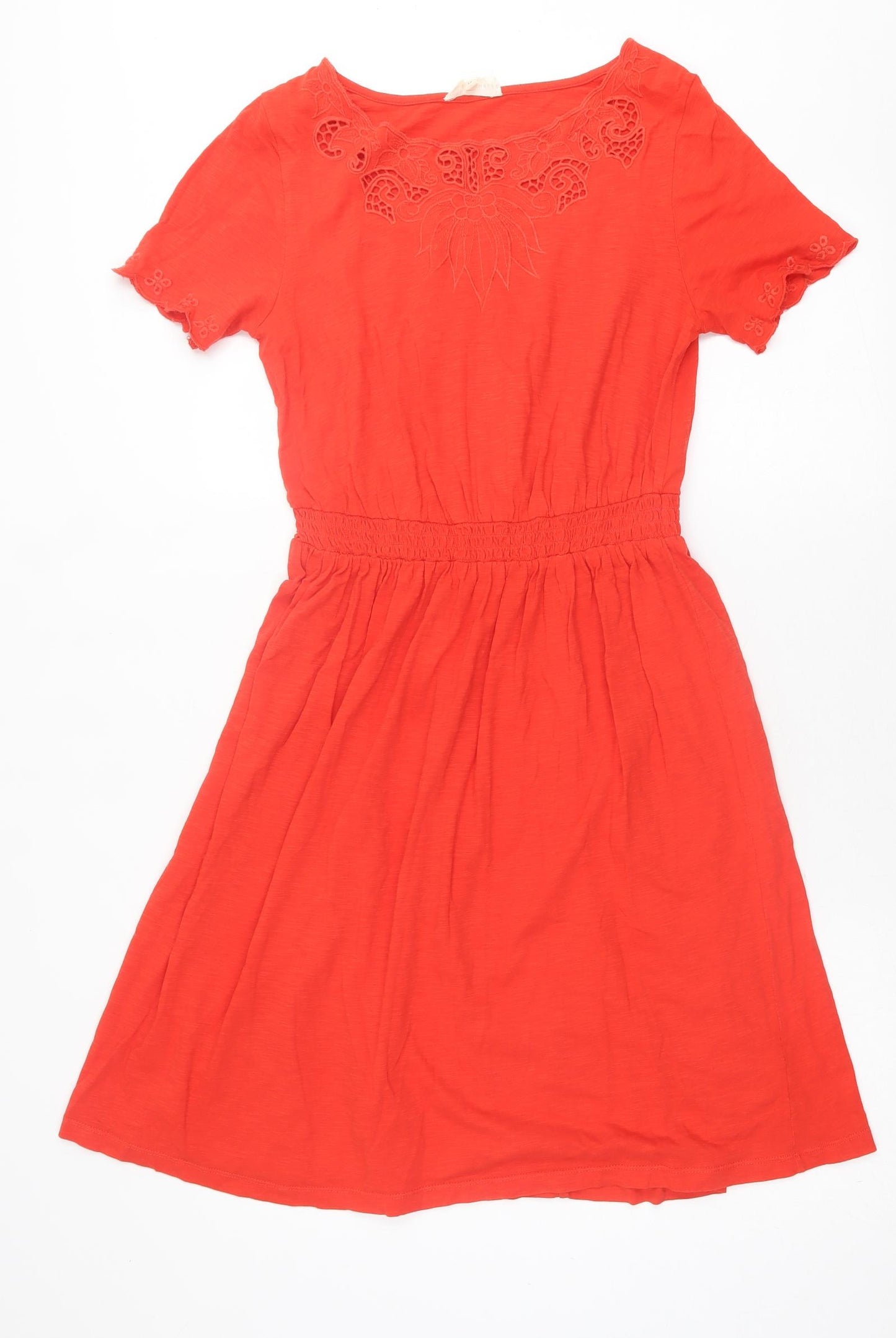 NEXT Womens Red  Cotton A-Line  Size 10  Crew Neck Pullover