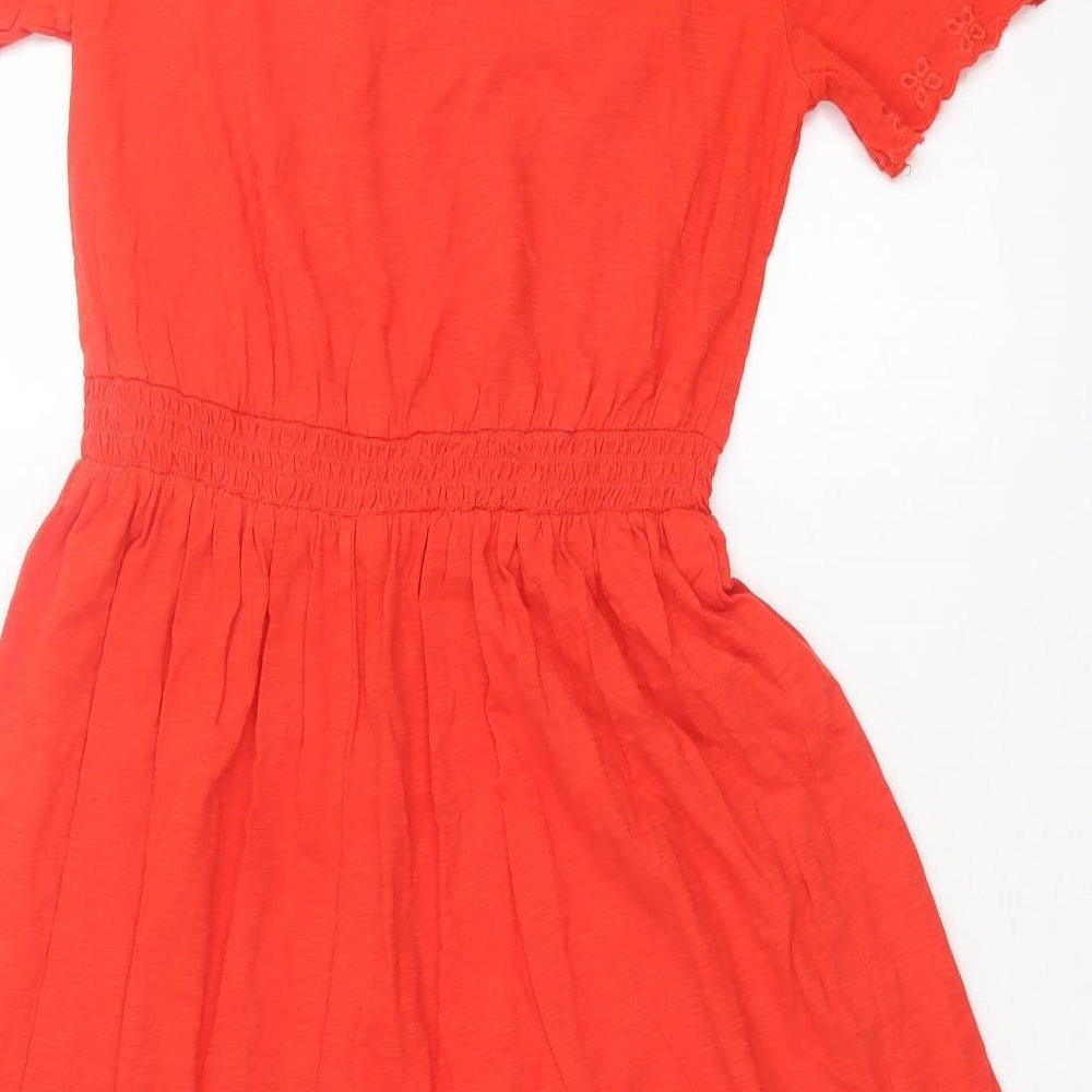 NEXT Womens Red  Cotton A-Line  Size 10  Crew Neck Pullover