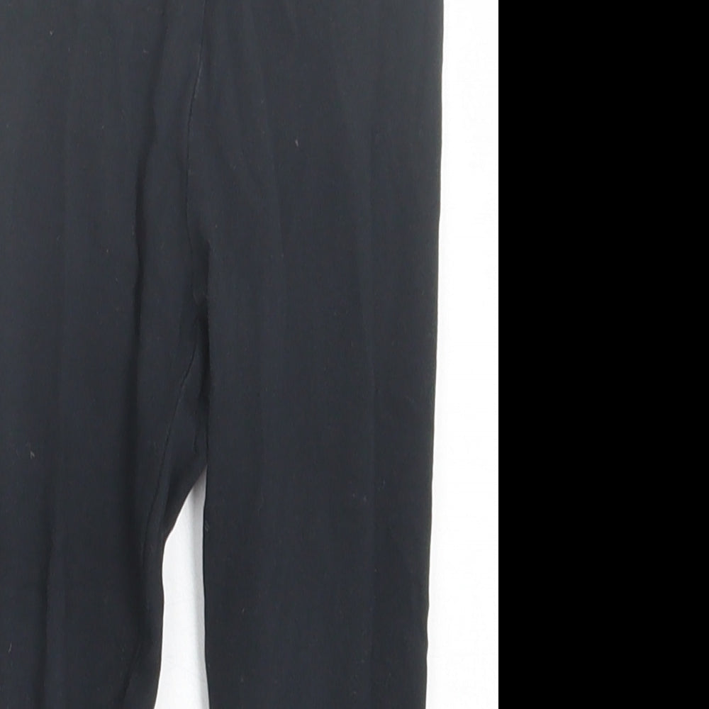 Mothercare Girls Black  Cotton Capri Leggings Size 18-24 Months  Pullover