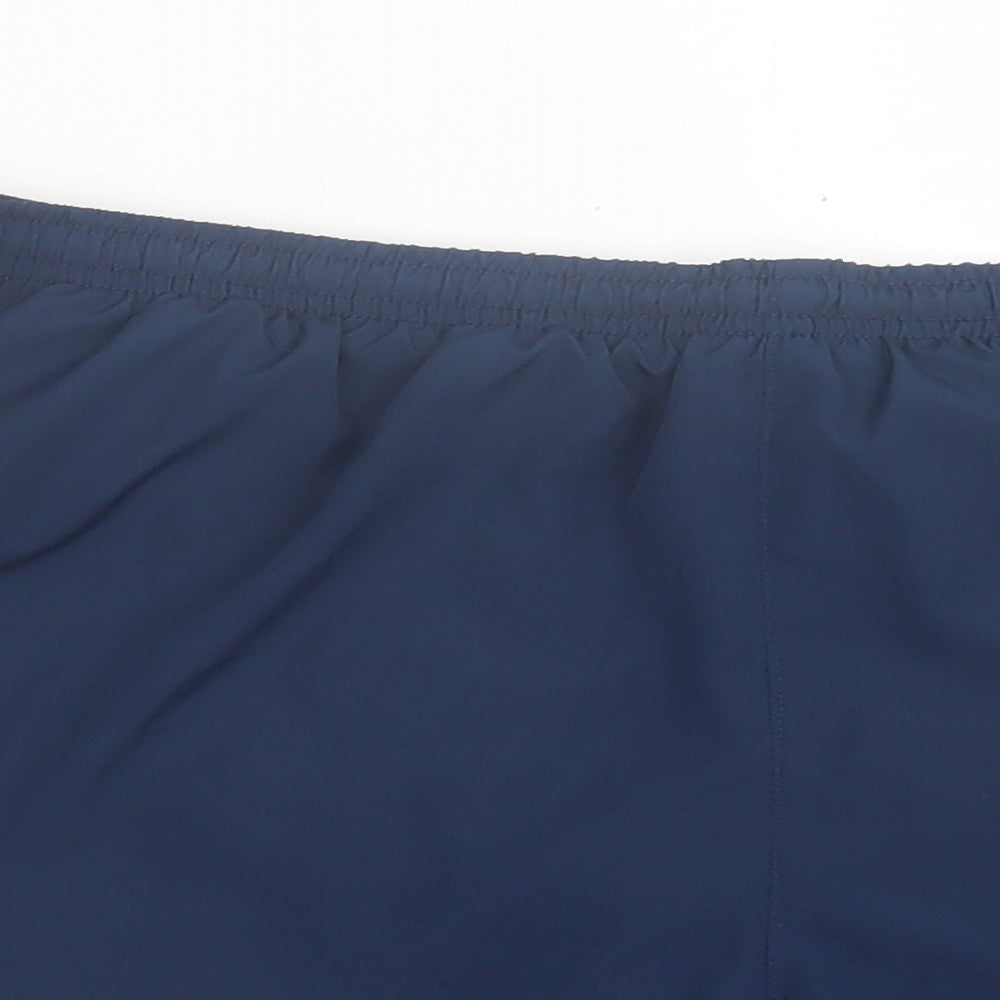 Mizuno Womens Blue  Polyester Sweat Shorts Size XL L3 in Regular Tie