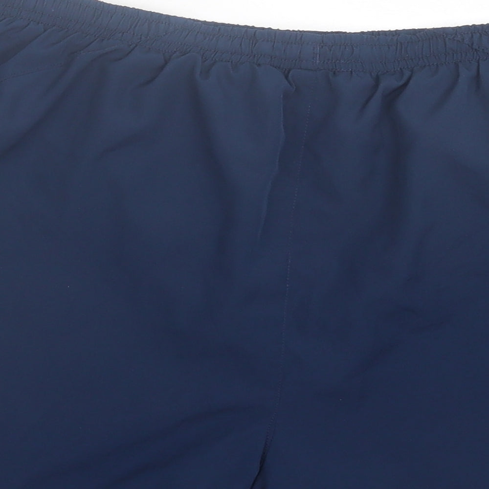 Mizuno Womens Blue  Polyester Sweat Shorts Size XL L3 in Regular Tie