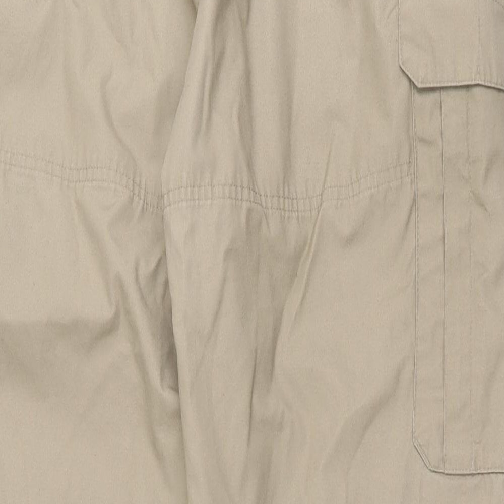 Craghoppers Mens Beige  Polyester Cargo Trousers Size 36 in L30 in Regular Button