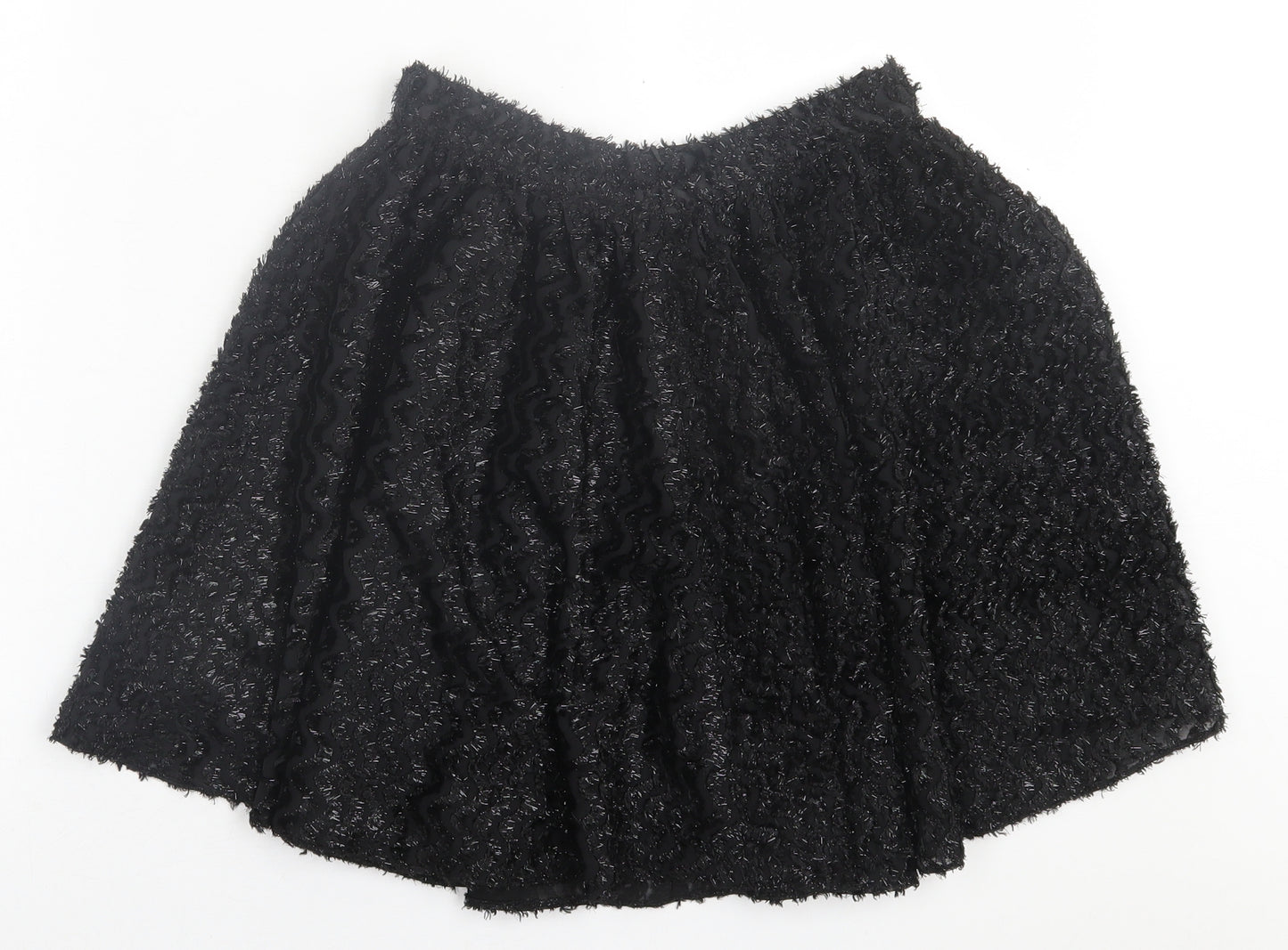 River Island Womens Black  Polyester Skater Skirt Size 8