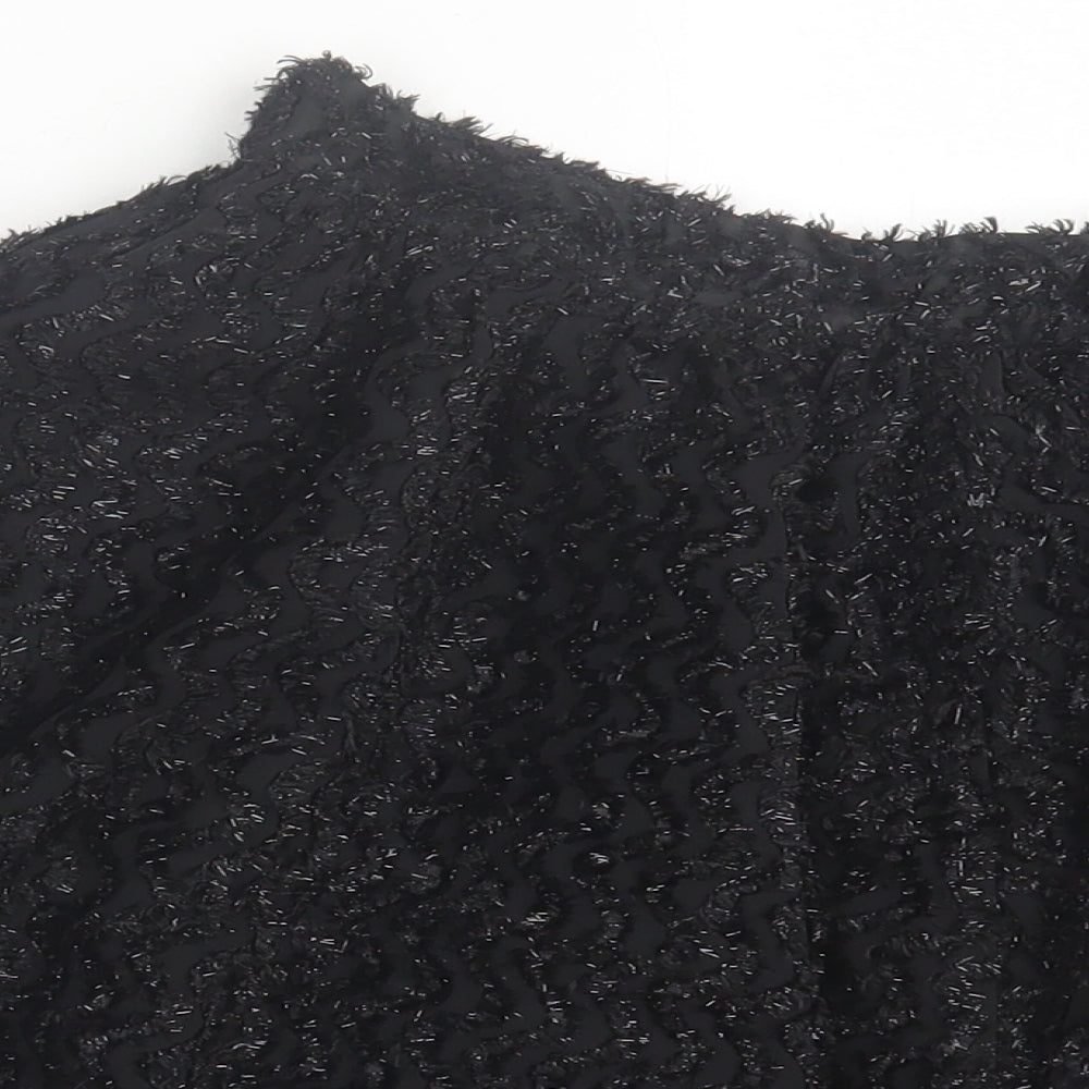 River Island Womens Black  Polyester Skater Skirt Size 8