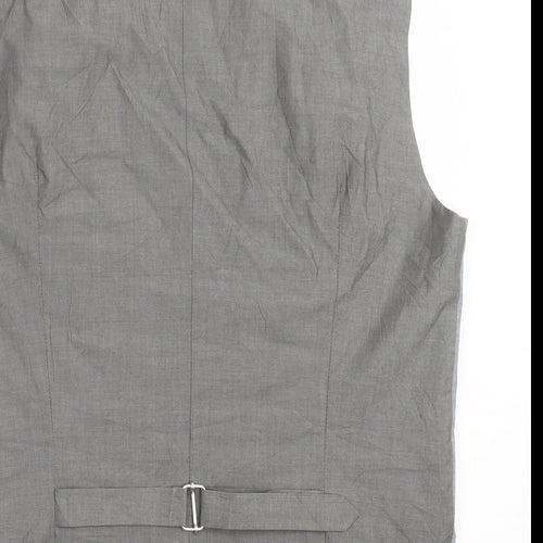 NEXT Mens Blue  Cotton Jacket Suit Waistcoat Size 38