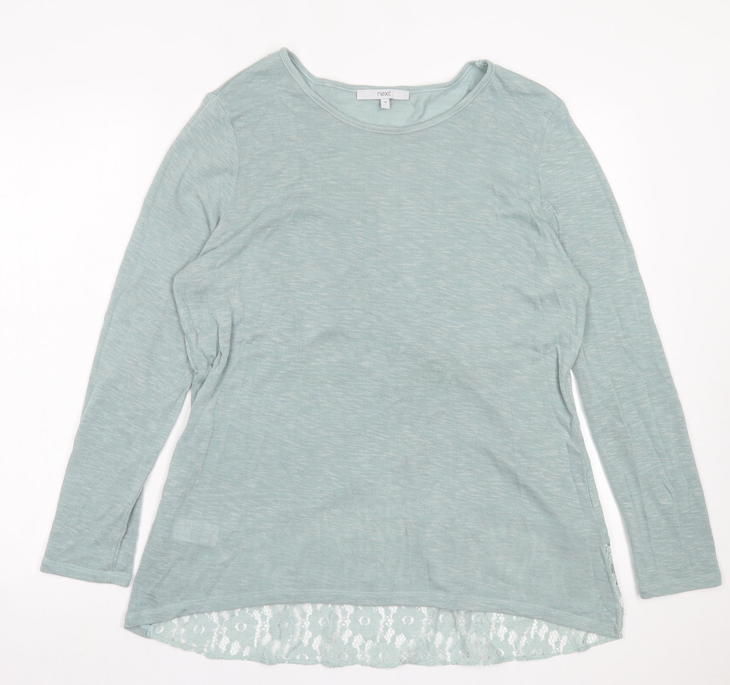 NEXT Womens Green Crew Neck  Viscose Pullover Jumper Size 18