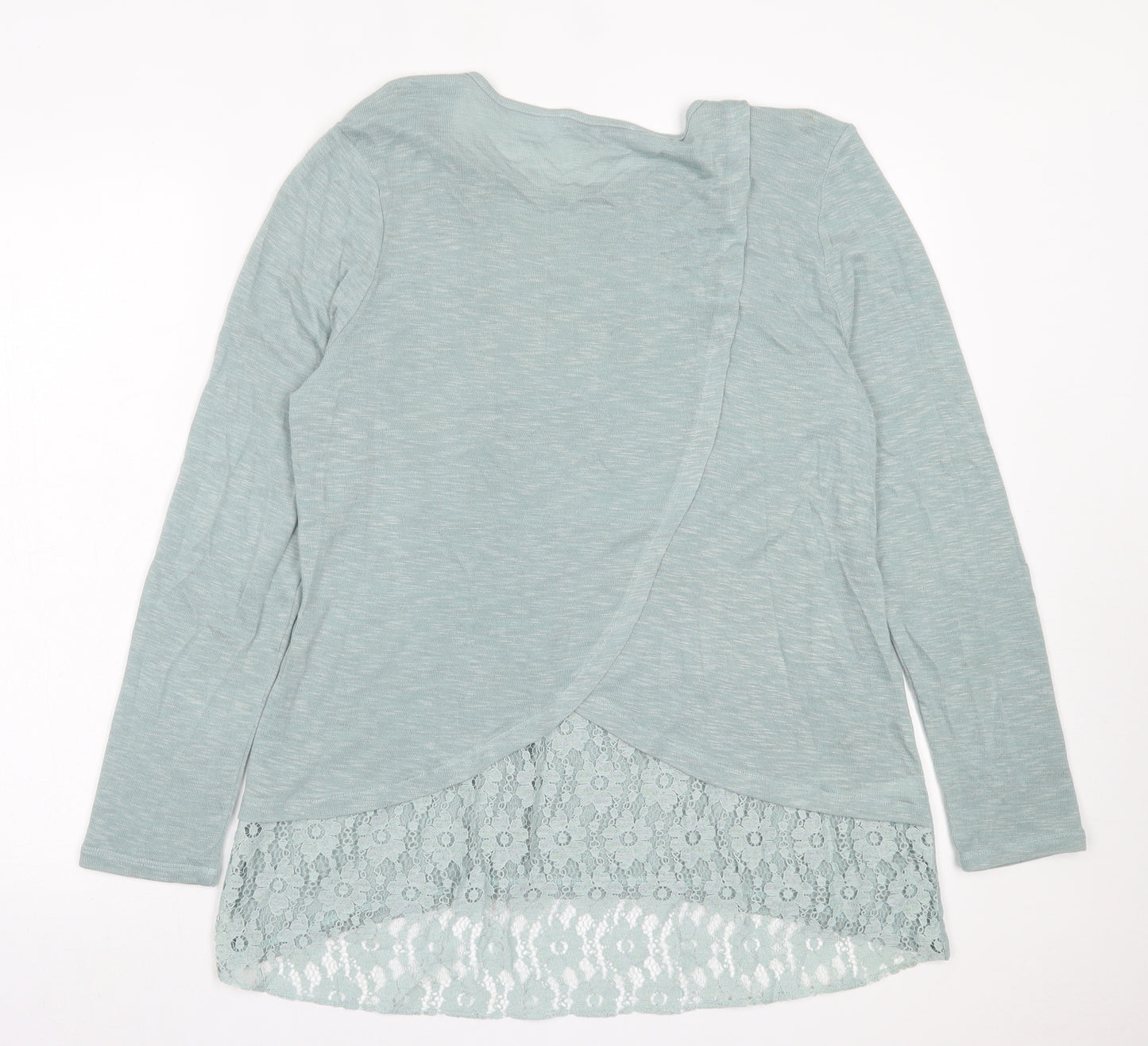 NEXT Womens Green Crew Neck  Viscose Pullover Jumper Size 18