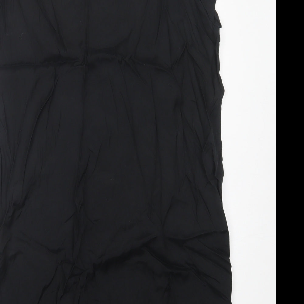 Marks and Spencer Womens Black  Viscose A-Line  Size 18  V-Neck Pullover