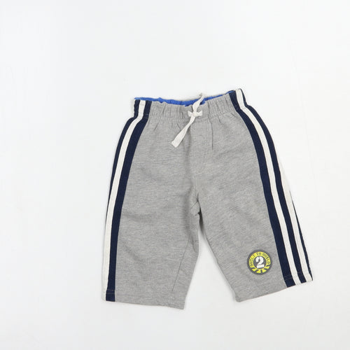 Mothercare Baby Grey  Cotton Jogger Trousers Size 3-6 Months  Drawstring