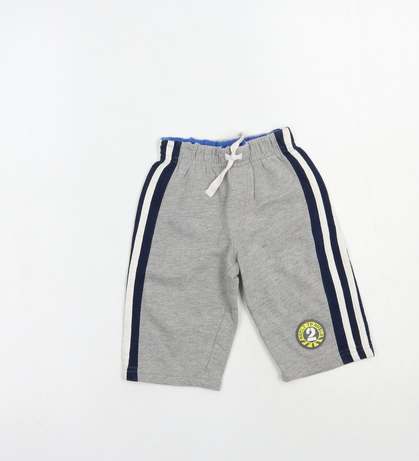 Mothercare Baby Grey  Cotton Jogger Trousers Size 3-6 Months  Drawstring