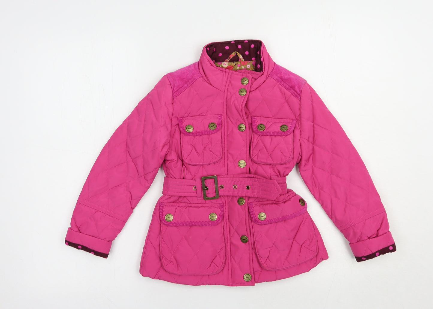 NEXT Girls Pink   Quilted Jacket Size 5-6 Years  Zip