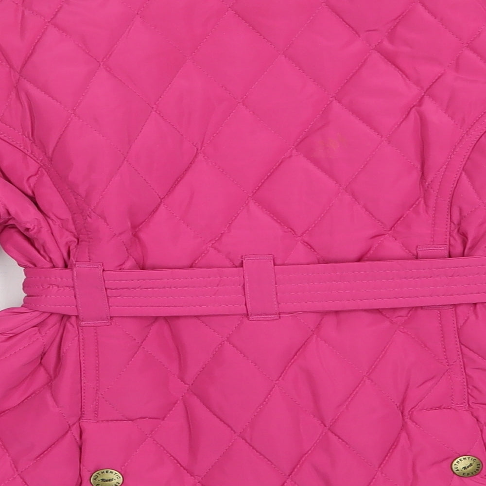 NEXT Girls Pink   Quilted Jacket Size 5-6 Years  Zip