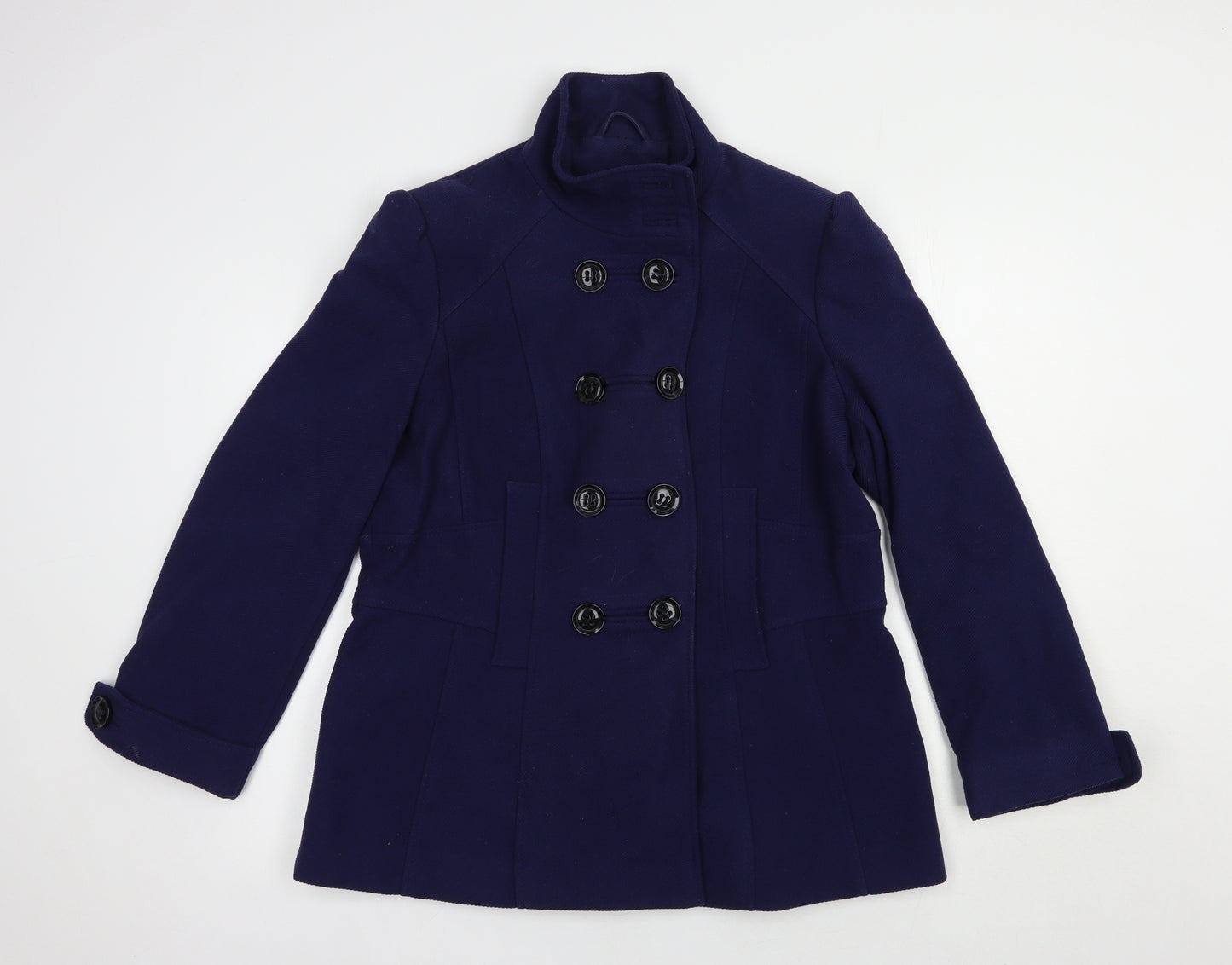 F&F Womens Blue   Pea Coat Coat Size 14  Button