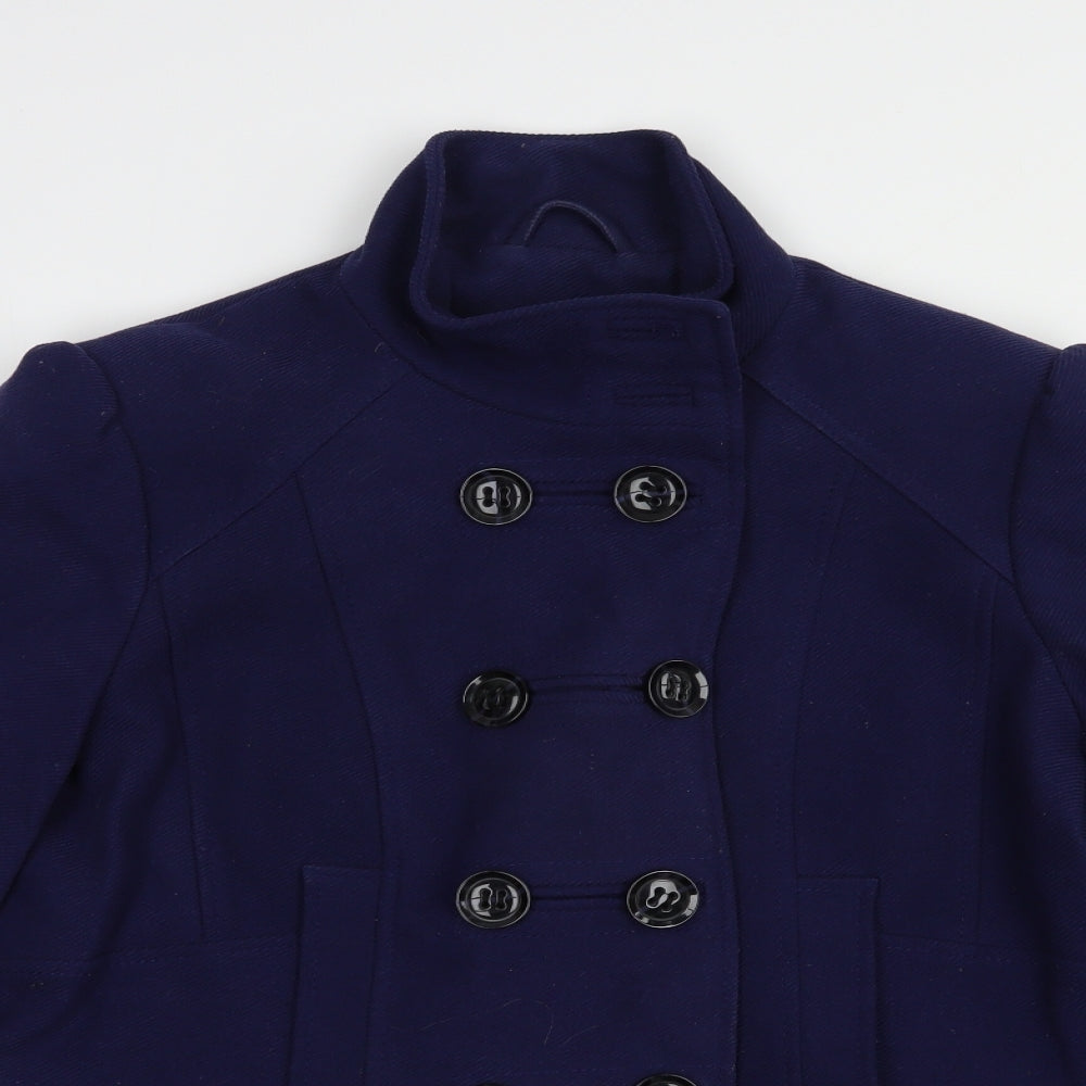 F&F Womens Blue   Pea Coat Coat Size 14  Button