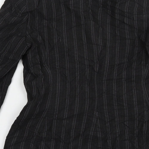 Slater Womens Grey Striped  Jacket Blazer Size 6  Button