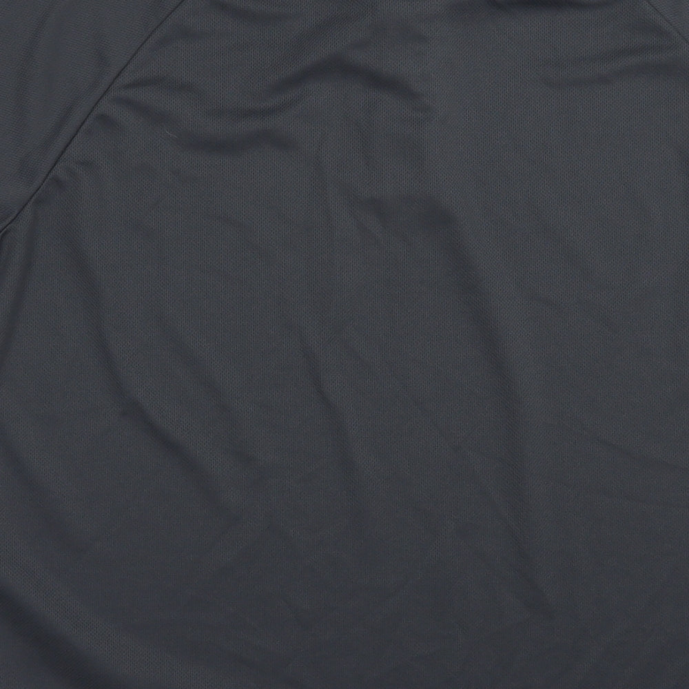 Trespass Mens Grey  Polyester  Polo Size L Collared Snap