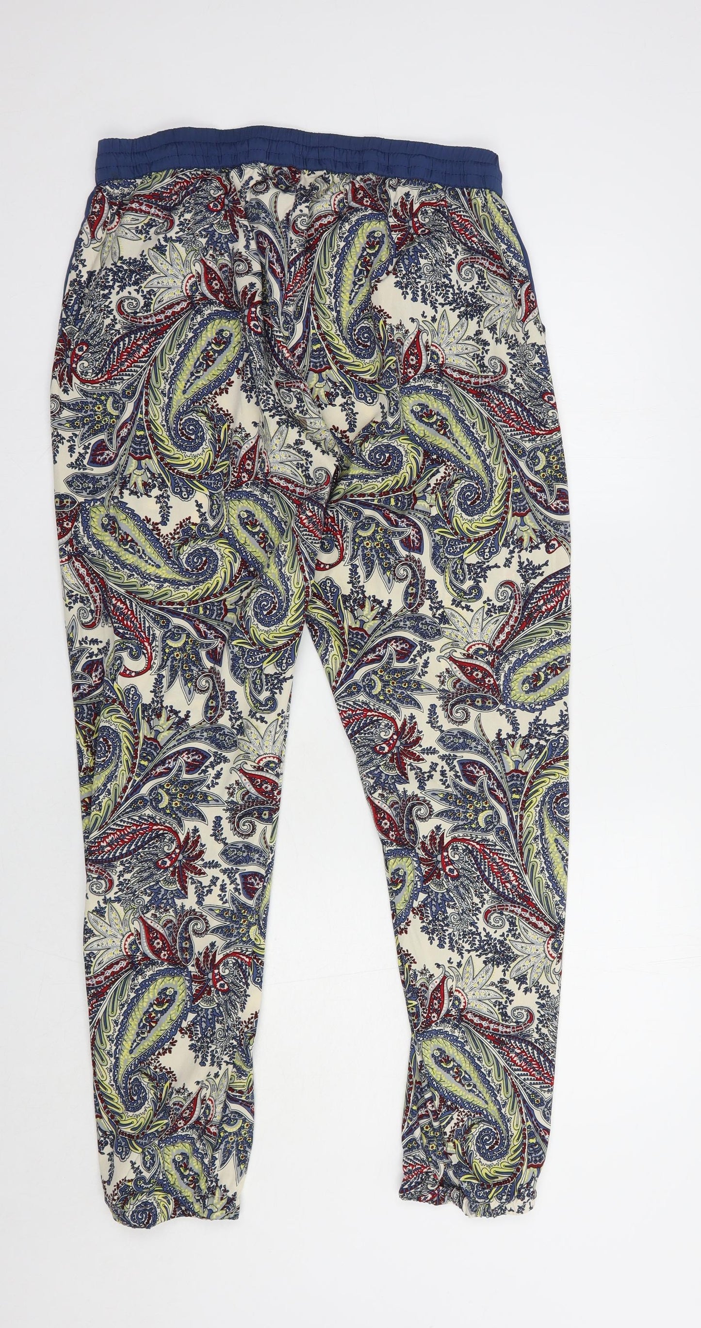 Atmosphere Womens Multicoloured Paisley Polyester Trousers  Size 14 L30 in Regular Drawstring
