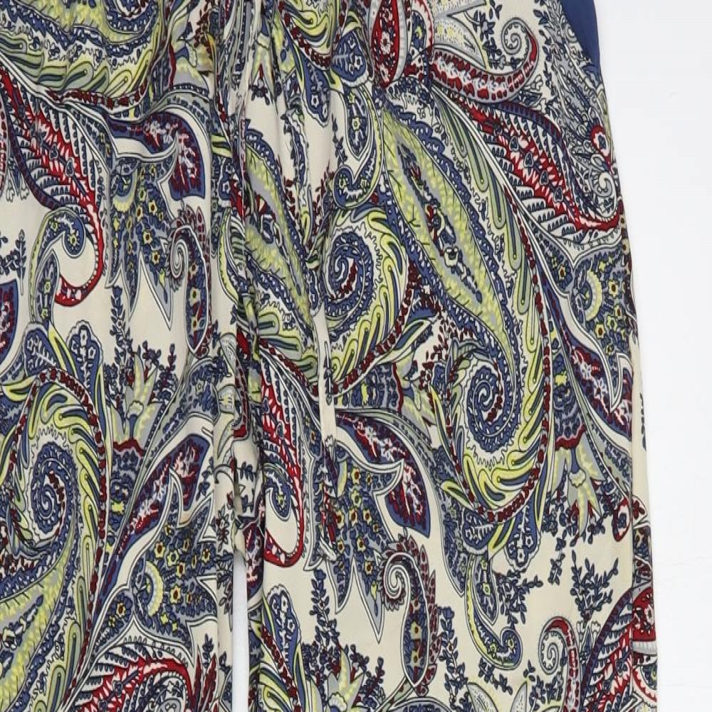 Atmosphere Womens Multicoloured Paisley Polyester Trousers  Size 14 L30 in Regular Drawstring