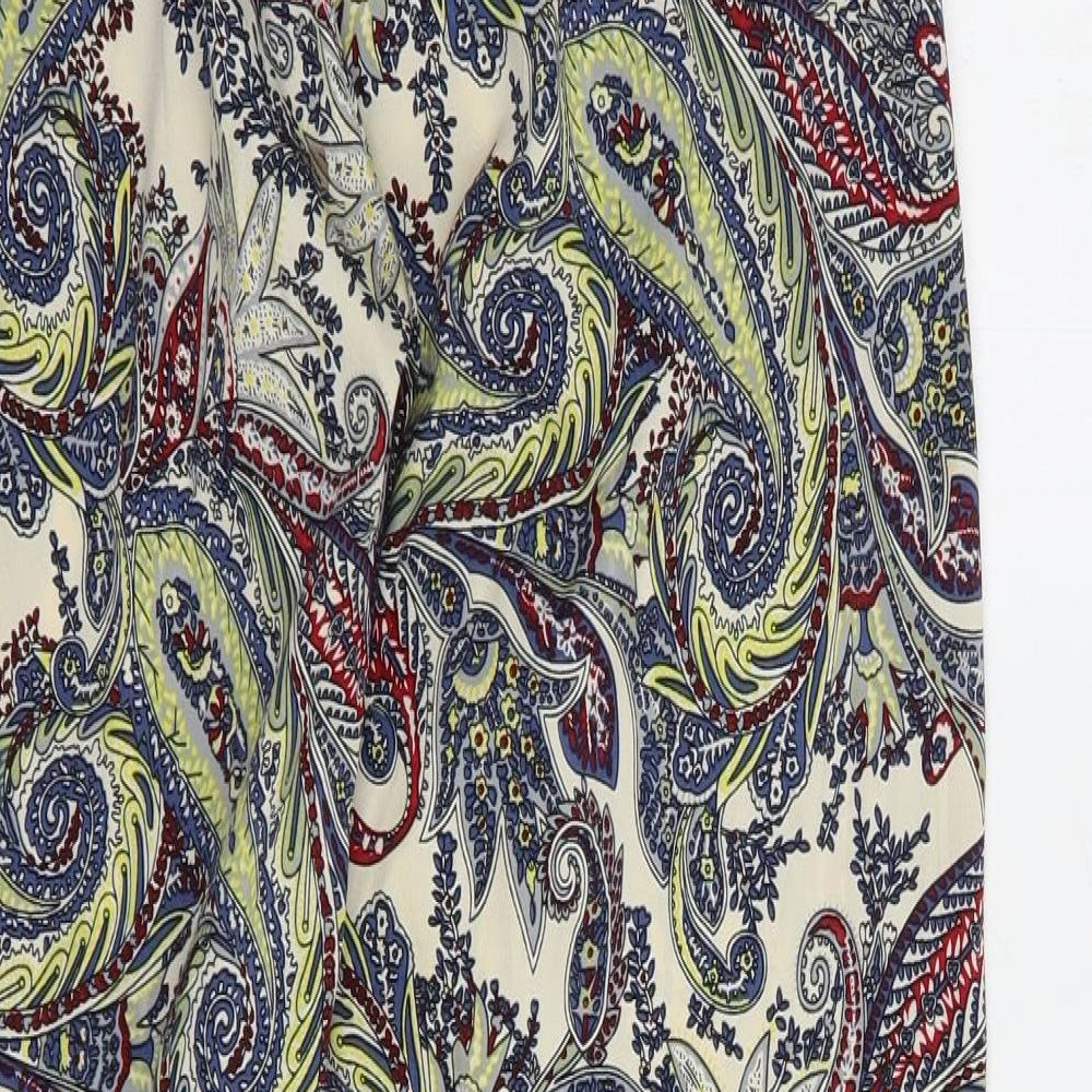 Atmosphere Womens Multicoloured Paisley Polyester Trousers  Size 14 L30 in Regular Drawstring